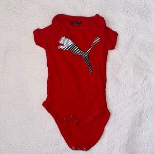 RED PUMA 12m onesie